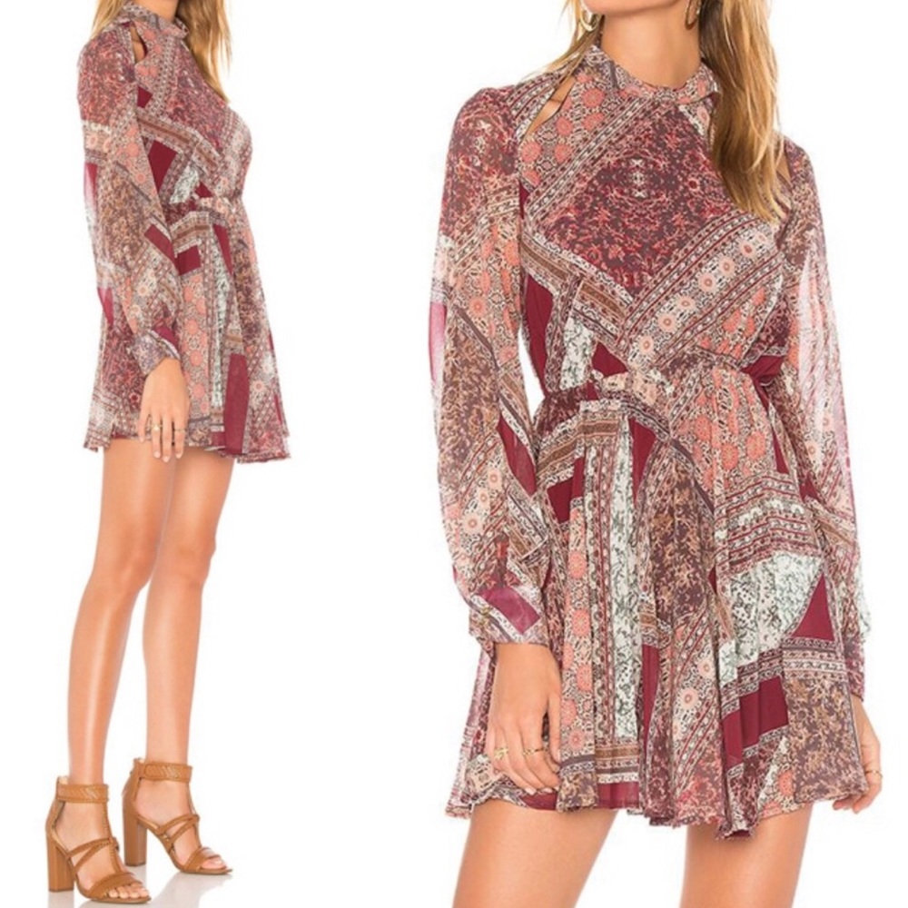 MINKPINK Revolve Boho patterned mini dress